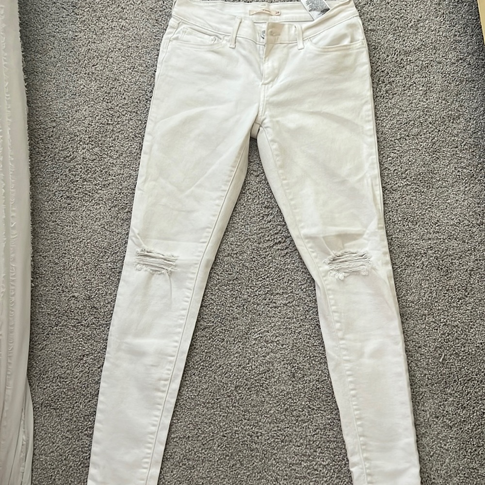 Levi’s White Super Skinny Jeans